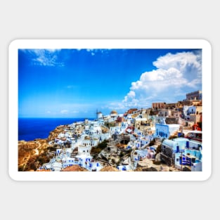 Oia Santorini Sea View Sticker